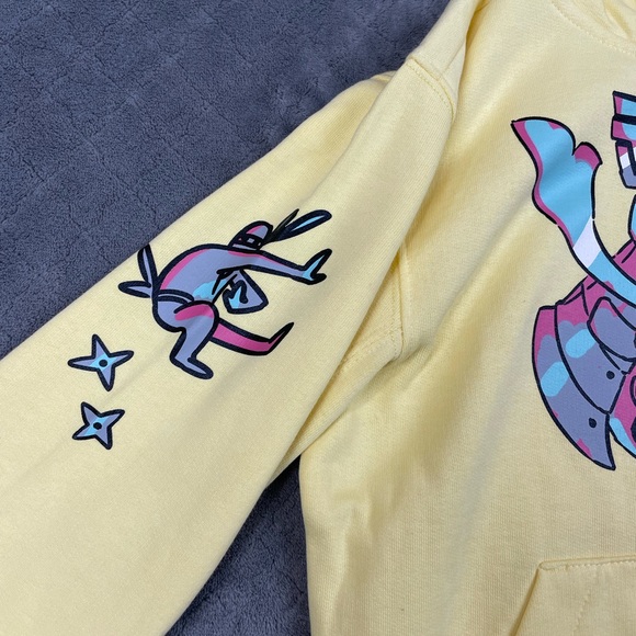 Kids Yellow Graphic Hoodie Size 8 - Picture 5 of 13